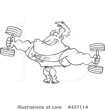Bodybuilding Clipart #437114 by toonaday