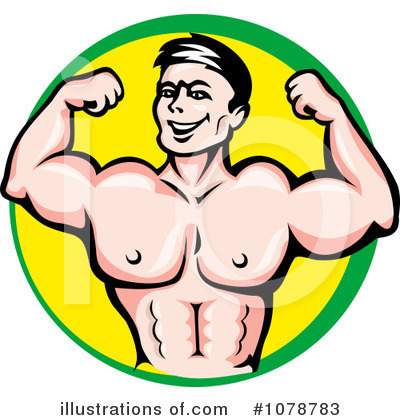 Royalty-Free (RF) Bodybuilding Clipart Illustration by Vector Tradition SM - Stock Sample #1078783