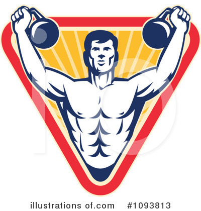 Royalty-Free (RF) Bodybuilding Clipart Illustration by patrimonio - Stock Sample #1093813