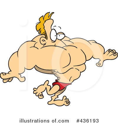 Royalty-Free (RF) Bodybuilding Clipart Illustration by toonaday - Stock Sample #436193