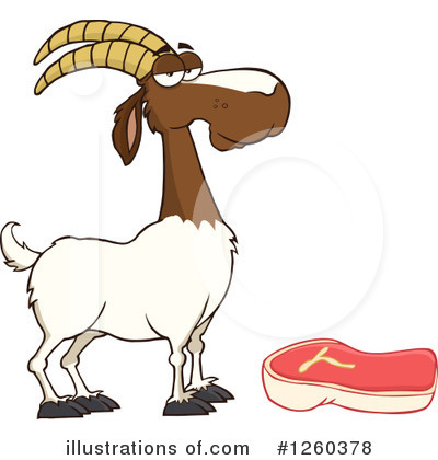 Royalty-Free (RF) Boer Goat Clipart Illustration by Hit Toon - Stock Sample #1260378