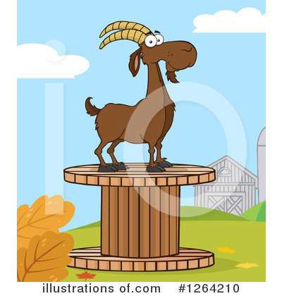 Royalty-Free (RF) Boer Goat Clipart Illustration by Hit Toon - Stock Sample #1264210