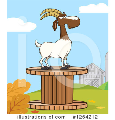 Royalty-Free (RF) Boer Goat Clipart Illustration by Hit Toon - Stock Sample #1264212