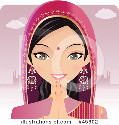Indian Women Clipart #45602 by Melisende Vector