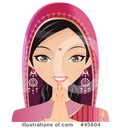 Indian Women Clipart #45604 by Melisende Vector