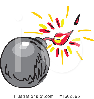 Royalty-Free (RF) Bomb Clipart Illustration by patrimonio - Stock Sample #1662895