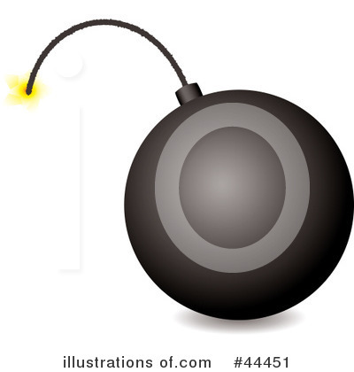 Royalty-Free (RF) Bomb Clipart Illustration by michaeltravers - Stock Sample #44451