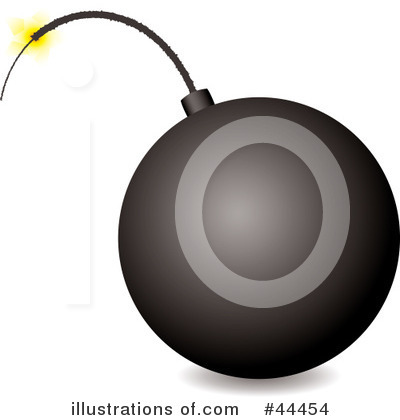 Royalty-Free (RF) Bomb Clipart Illustration by michaeltravers - Stock Sample #44454