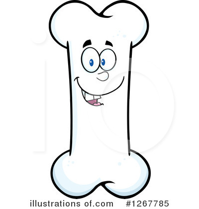 Royalty-Free (RF) Bone Character Clipart Illustration by Hit Toon - Stock Sample #1267785