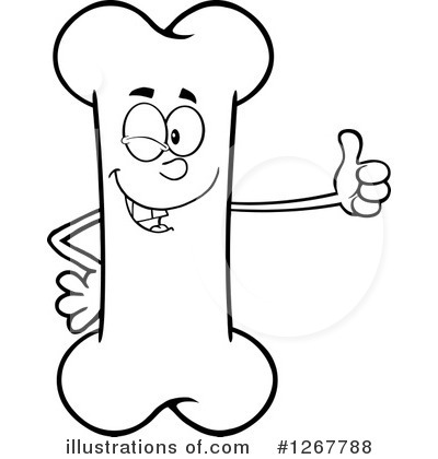 Bone Character Clipart #1267788 by Hit Toon