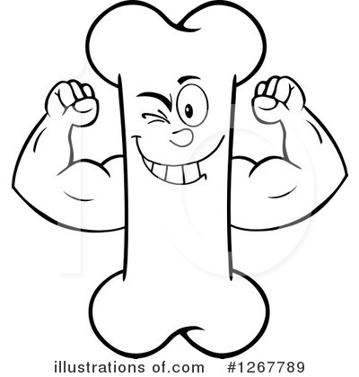 Bone Character Clipart #1267789 by Hit Toon