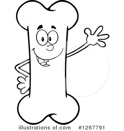 Bone Character Clipart #1267791 by Hit Toon
