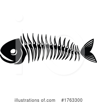 Fish Bone Clipart #1763300 by Vector Tradition SM