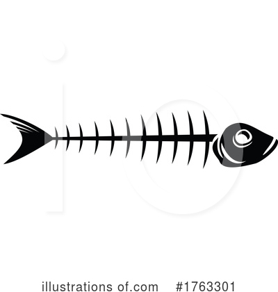 Fish Bones Clipart #1763301 by Vector Tradition SM