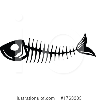 Fish Bones Clipart #1763303 by Vector Tradition SM