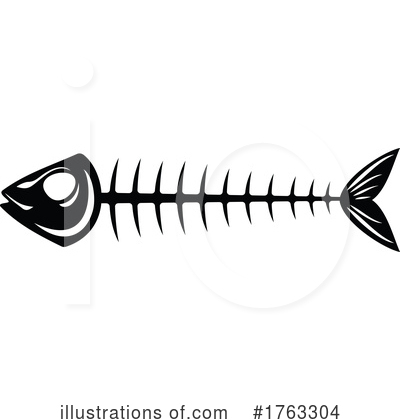 Fish Bones Clipart #1763304 by Vector Tradition SM