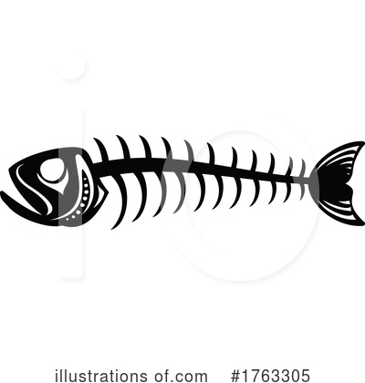 Fish Bones Clipart #1763305 by Vector Tradition SM