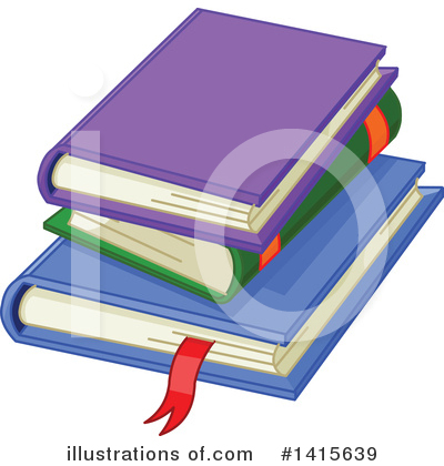 Royalty-Free (RF) Book Clipart Illustration by Pushkin - Stock Sample #1415639