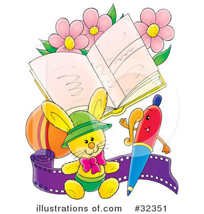 Royalty-Free (RF) Book Clipart Illustration by Alex Bannykh - Stock Sample #32351