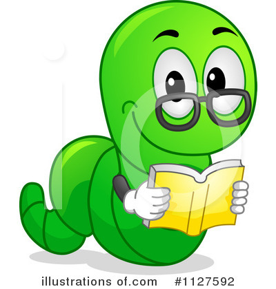 Royalty-Free (RF) Book Worm Clipart Illustration by BNP Design Studio - Stock Sample #1127592