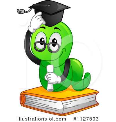 Royalty-Free (RF) Book Worm Clipart Illustration by BNP Design Studio - Stock Sample #1127593