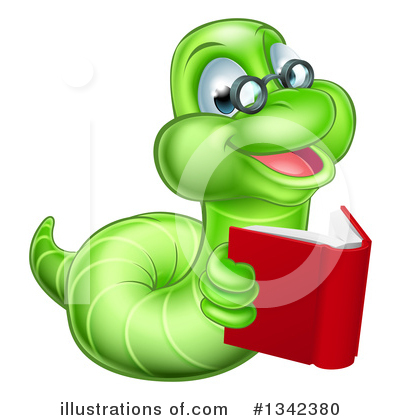 Royalty-Free (RF) Book Worm Clipart Illustration by AtStockIllustration - Stock Sample #1342380