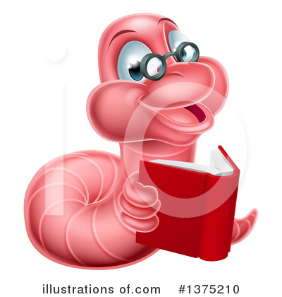 Royalty-Free (RF) Book Worm Clipart Illustration by AtStockIllustration - Stock Sample #1375210