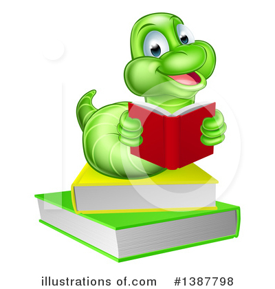 Royalty-Free (RF) Book Worm Clipart Illustration by AtStockIllustration - Stock Sample #1387798