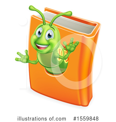 Royalty-Free (RF) Book Worm Clipart Illustration by AtStockIllustration - Stock Sample #1559848