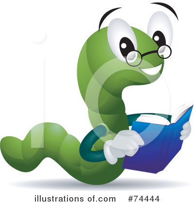 Royalty-Free (RF) Book Worm Clipart Illustration by BNP Design Studio - Stock Sample #74444