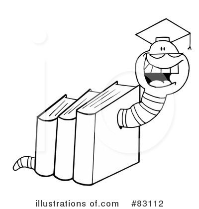 Royalty-Free (RF) Book Worm Clipart Illustration by Hit Toon - Stock Sample #83112