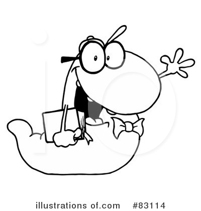 Royalty-Free (RF) Book Worm Clipart Illustration by Hit Toon - Stock Sample #83114