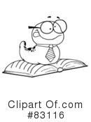 Book Worm Clipart #83116 by Hit Toon