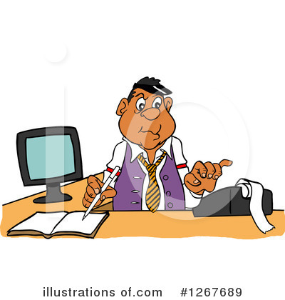 Bookkeeper Clipart #1267689 by LaffToon