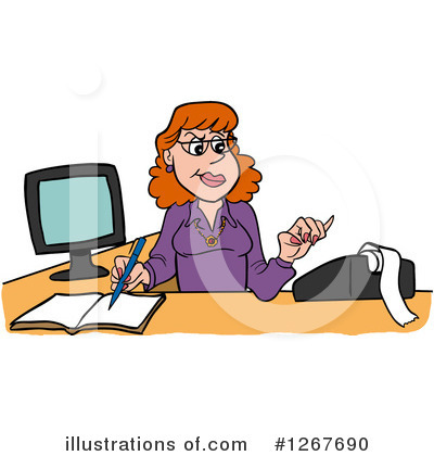 Bookkeeper Clipart #1267690 by LaffToon