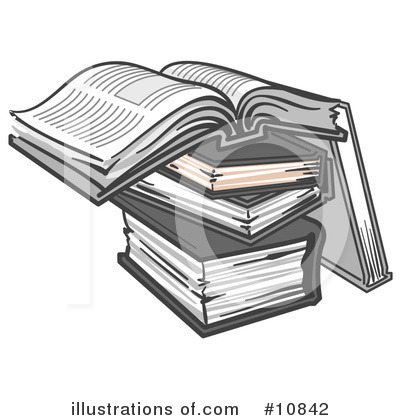 Royalty-Free (RF) Books Clipart Illustration by Leo Blanchette - Stock Sample #10842
