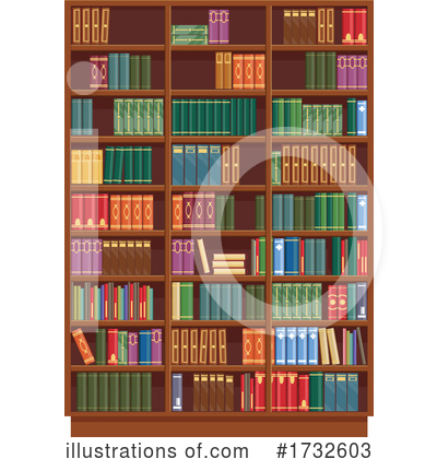 Book Shelf Clipart #1732603 by Vector Tradition SM