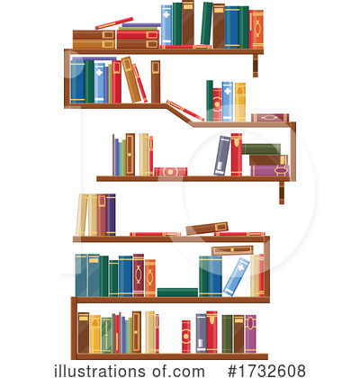 Book Shelf Clipart #1732608 by Vector Tradition SM