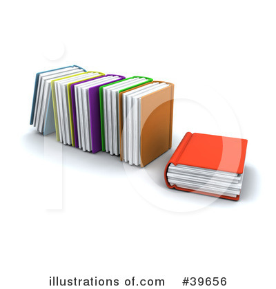 Royalty-Free (RF) Books Clipart Illustration by KJ Pargeter - Stock Sample #39656