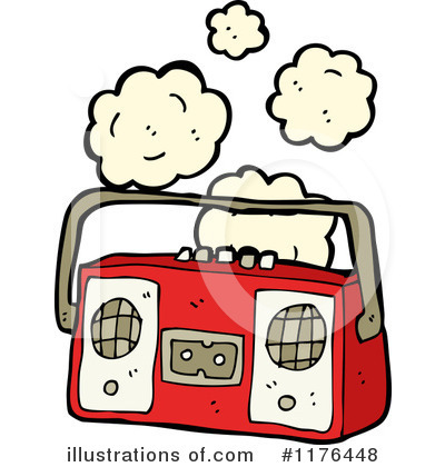 Royalty-Free (RF) Boom Box Clipart Illustration by lineartestpilot - Stock Sample #1176448
