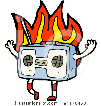 Royalty-Free (RF) Boom Box Clipart Illustration by lineartestpilot - Stock Sample #1176450