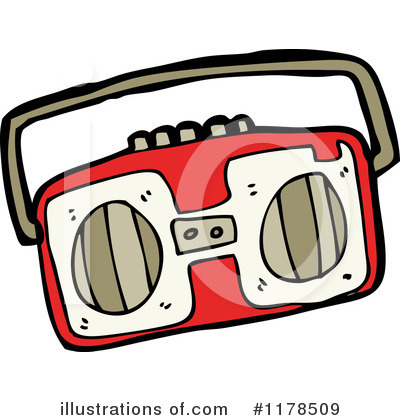 Royalty-Free (RF) Boom Box Clipart Illustration by lineartestpilot - Stock Sample #1178509
