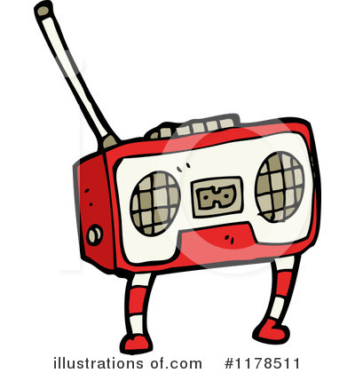 Royalty-Free (RF) Boom Box Clipart Illustration by lineartestpilot - Stock Sample #1178511