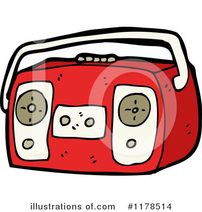 Royalty-Free (RF) Boom Box Clipart Illustration by lineartestpilot - Stock Sample #1178514
