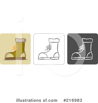 Royalty-Free (RF) Boot Clipart Illustration by Qiun - Stock Sample #216983