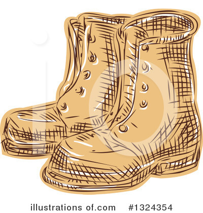 Royalty-Free (RF) Boots Clipart Illustration by patrimonio - Stock Sample #1324354