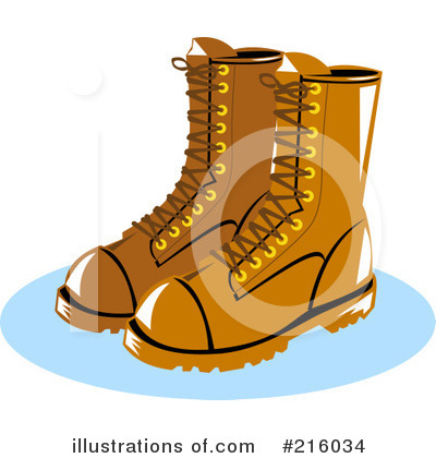Royalty-Free (RF) Boots Clipart Illustration by patrimonio - Stock Sample #216034