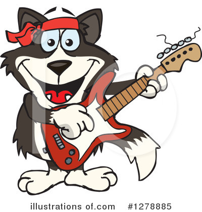Royalty-Free (RF) Border Collie Clipart Illustration by Dennis Holmes Designs - Stock Sample #1278885