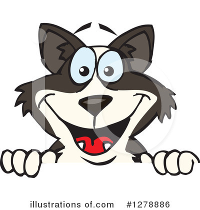 Royalty-Free (RF) Border Collie Clipart Illustration by Dennis Holmes Designs - Stock Sample #1278886