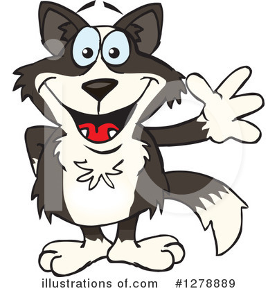 Royalty-Free (RF) Border Collie Clipart Illustration by Dennis Holmes Designs - Stock Sample #1278889